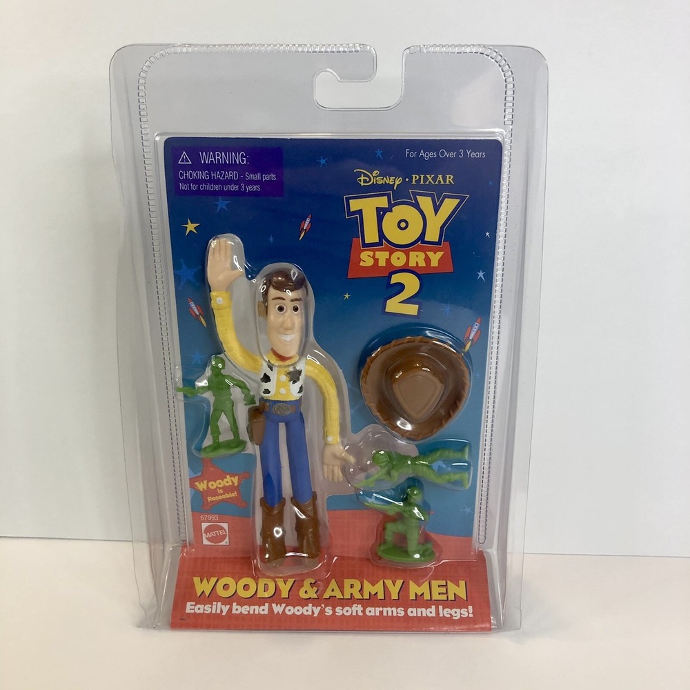 Toy Story 2 Disney Pixar Bendable Poseable Woody And Army Men NIP